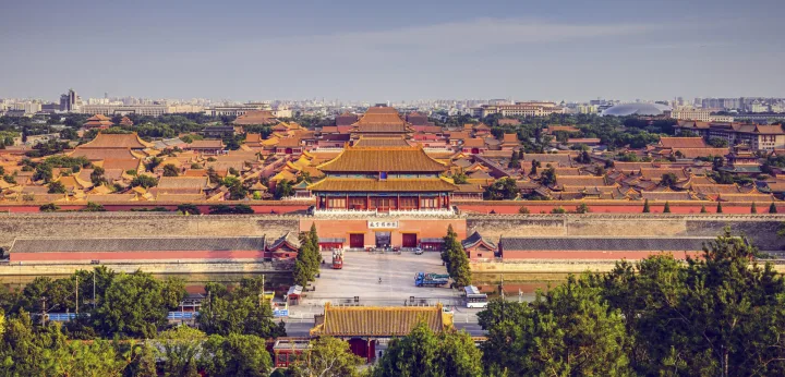 Beijing, China at the Imperial City north gate.